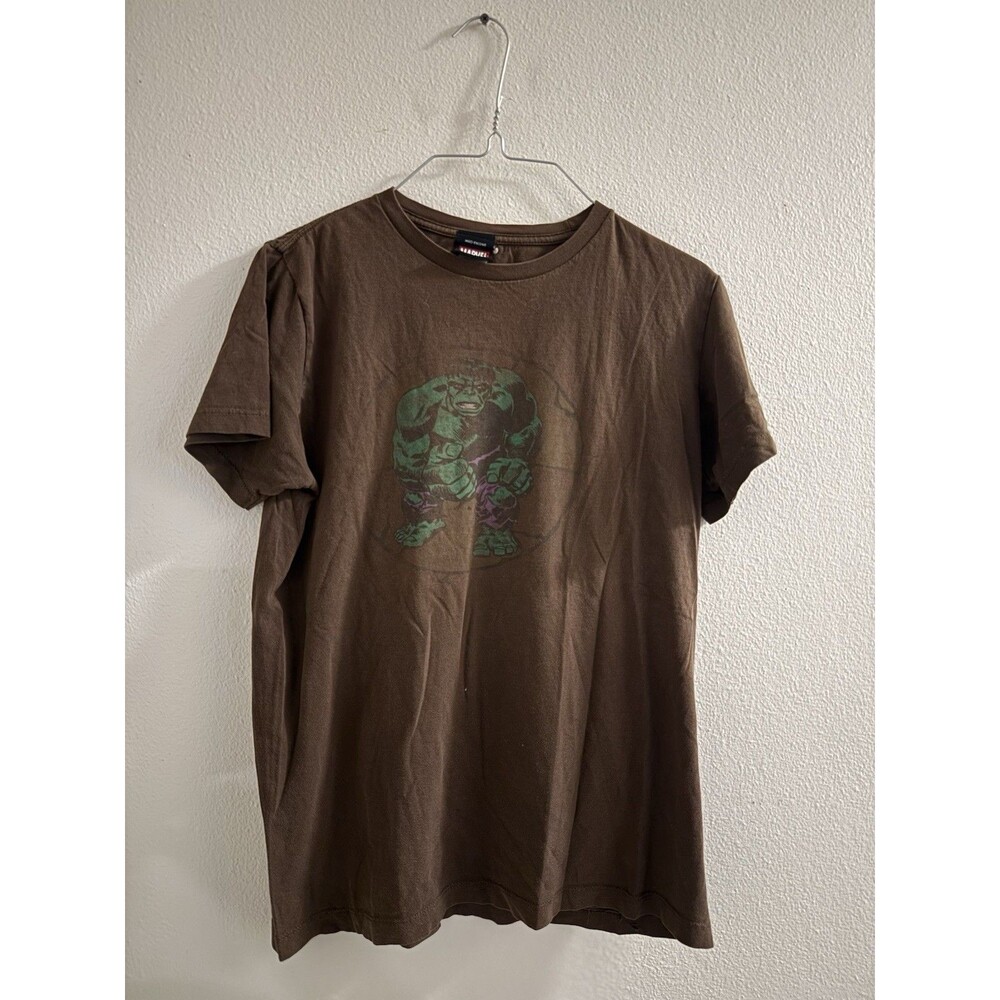 Marvel Hulk T-Shirt Men’s M Brown Mad Engine Graphic Superhero Comic